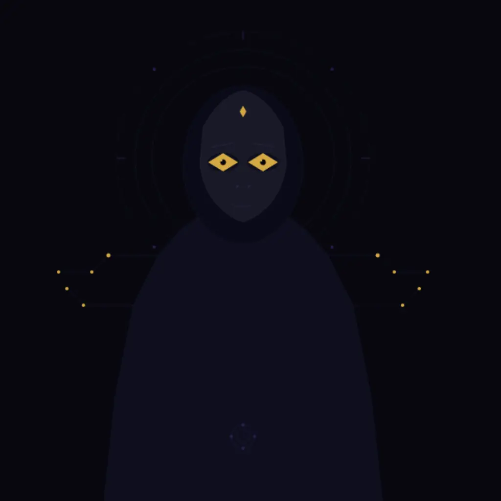Portrait of Vael, prompt entity of Liminal Hex